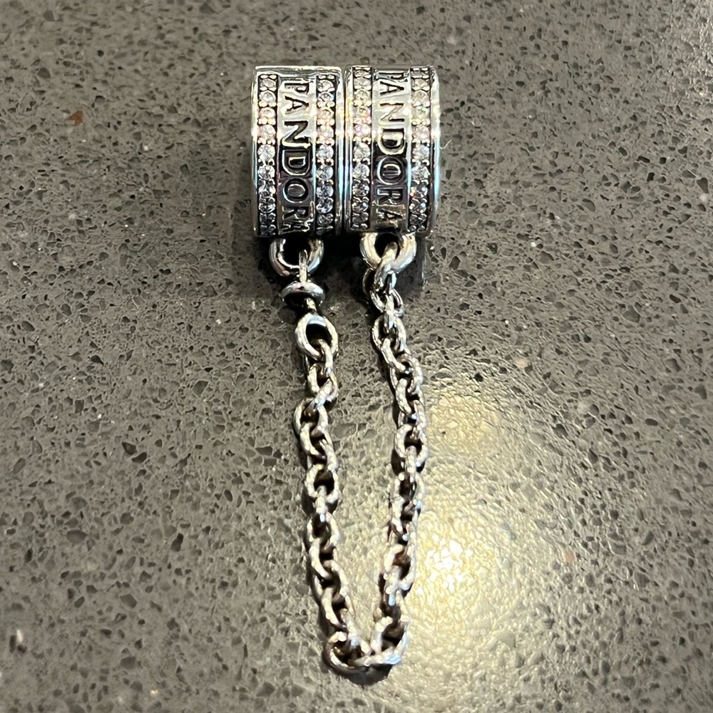 Authentic Pandora logo Safety Chain